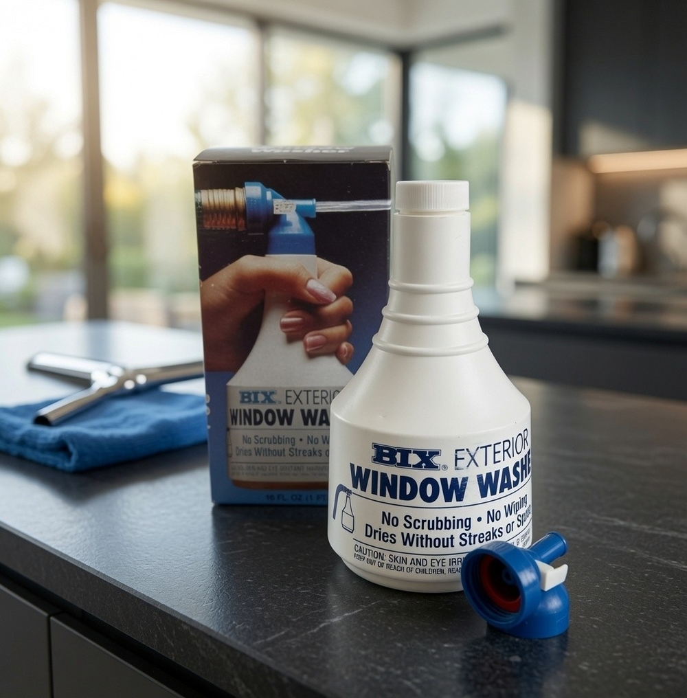 BIX Exterior Window Washer No Scrub Cleaner Easy Reach Sprayer 16 oz NIB